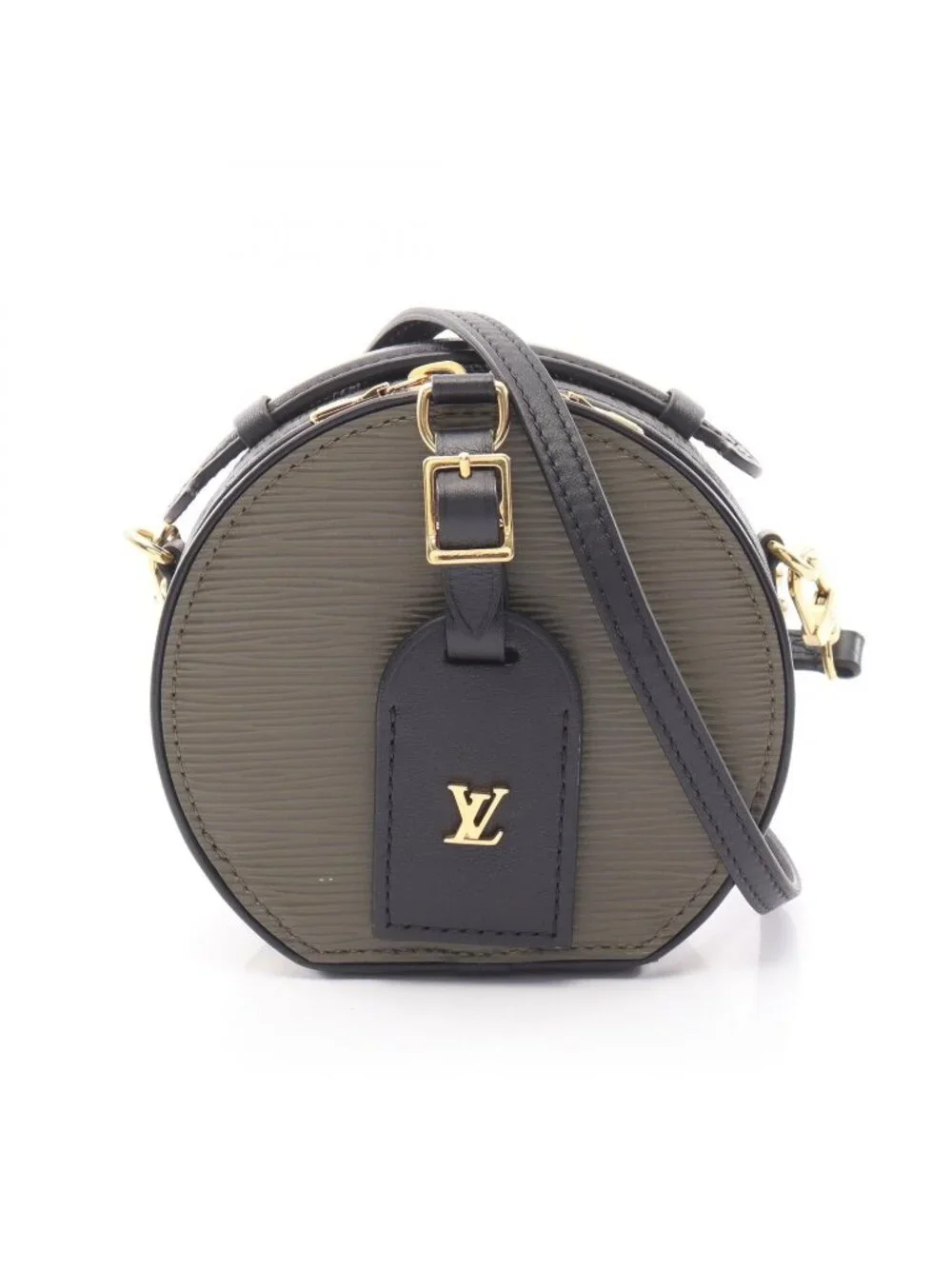 Louis Vuitton Mini Boite Chapeau 2-Way Khaki Leather Handbag
